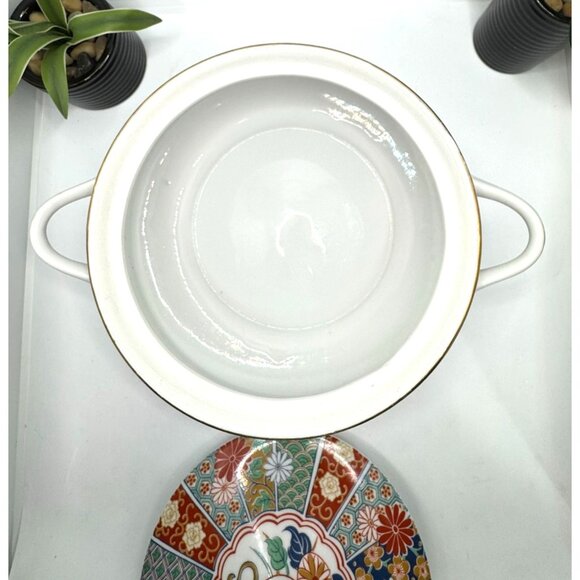 Vintage Japanese Arita Imari Porcelain Tureen With Lid & Handles - Picture 11 of 11